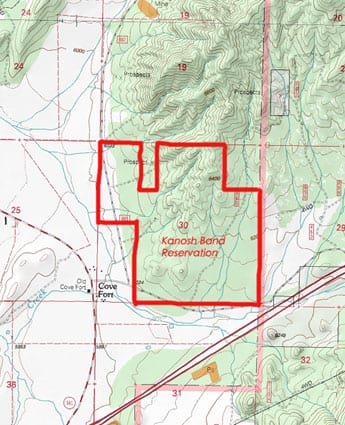 Kanosh Band Reservation Map 1