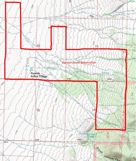 Koosharem Band Reservation Map 3