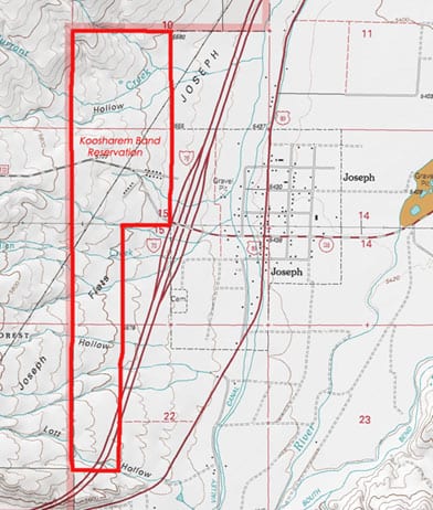 Koosharem Band Reservation Map 1