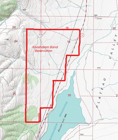 Koosharem Band Reservation Map 2